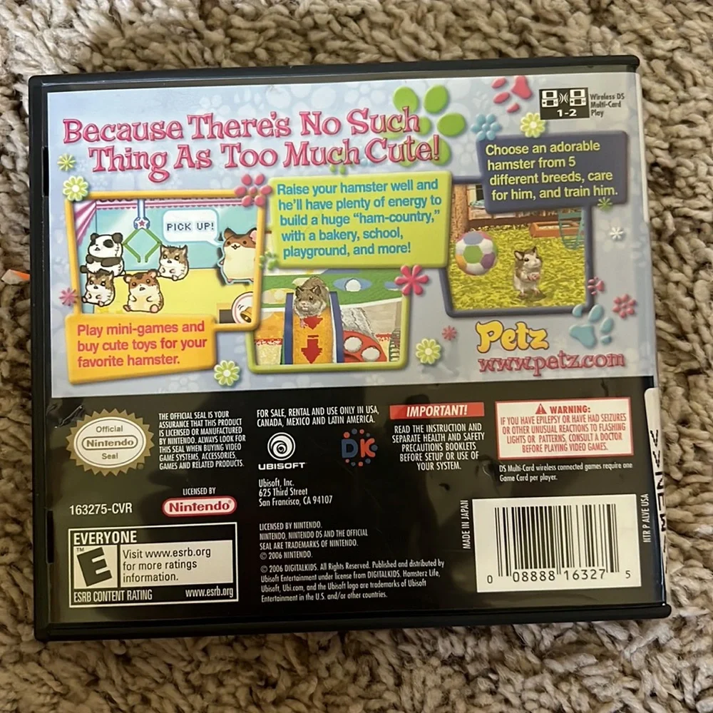 Nintendo DS Hamsterz Life video game with case